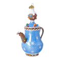 Load image into Gallery viewer, Frosted Candy Teapot Pot Free Blowing Glass Ornament 2026-133