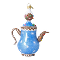 Load image into Gallery viewer, Frosted Candy Teapot Pot Free Blowing Glass Ornament 2026-133