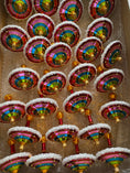 Load image into Gallery viewer, Vivid Painted Rhythm | Hand-Painted Glass Ornament | Blubom 2022-527