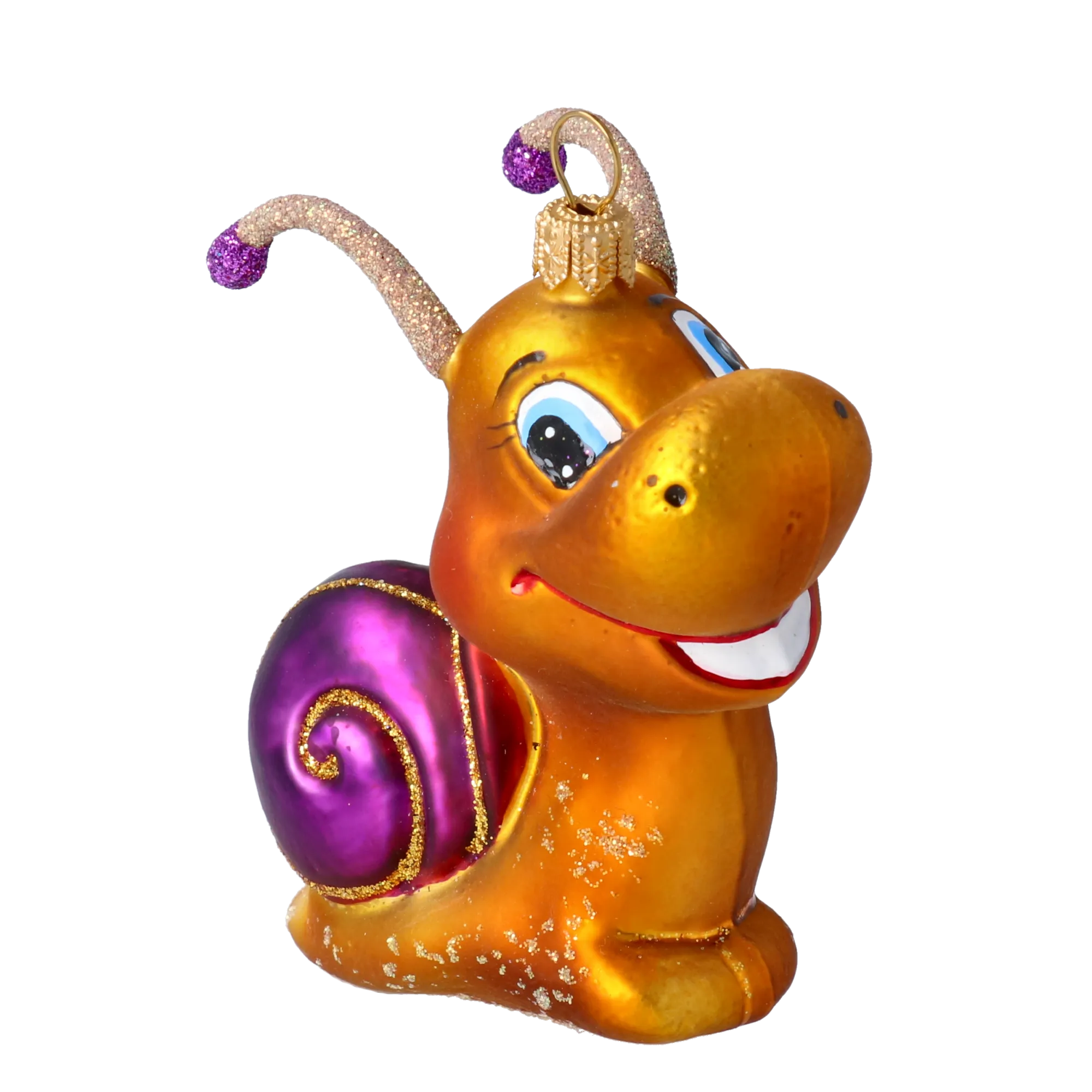 Cheerful Snail Ornament Handmade Glass Christmas ornament 2020-002