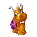 Load image into Gallery viewer, Cheerful Snail Ornament Handmade Glass Christmas ornament 2020-002
