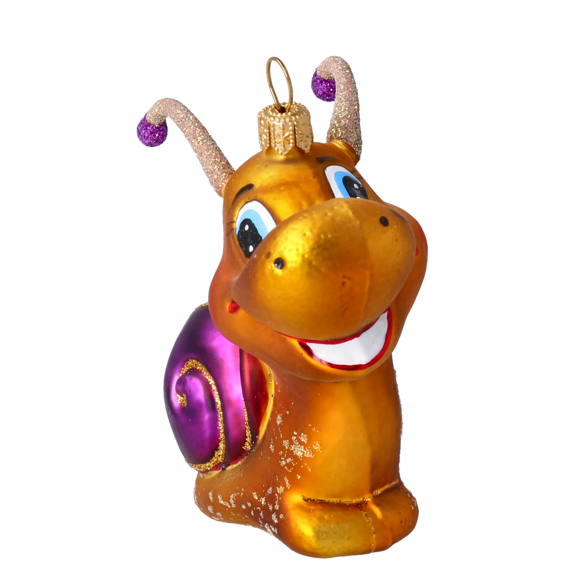 Cheerful Snail Ornament Handmade Glass Christmas ornament 2020-002