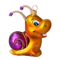 Load image into Gallery viewer, Cheerful Snail Ornament Handmade Glass Christmas ornament 2020-002
