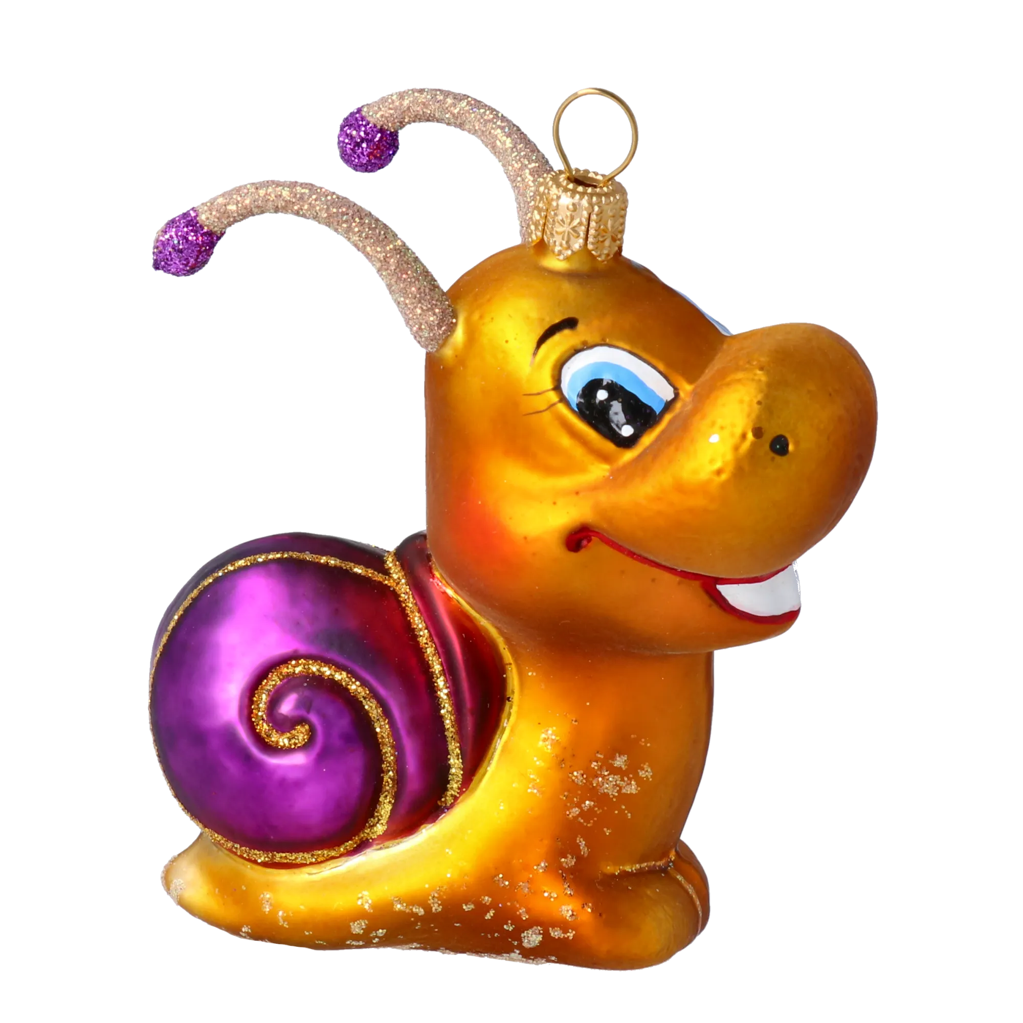 Cheerful Snail Ornament Handmade Glass Christmas ornament 2020-002