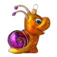 Load image into Gallery viewer, Cheerful Snail Ornament Handmade Glass Christmas ornament 2020-002
