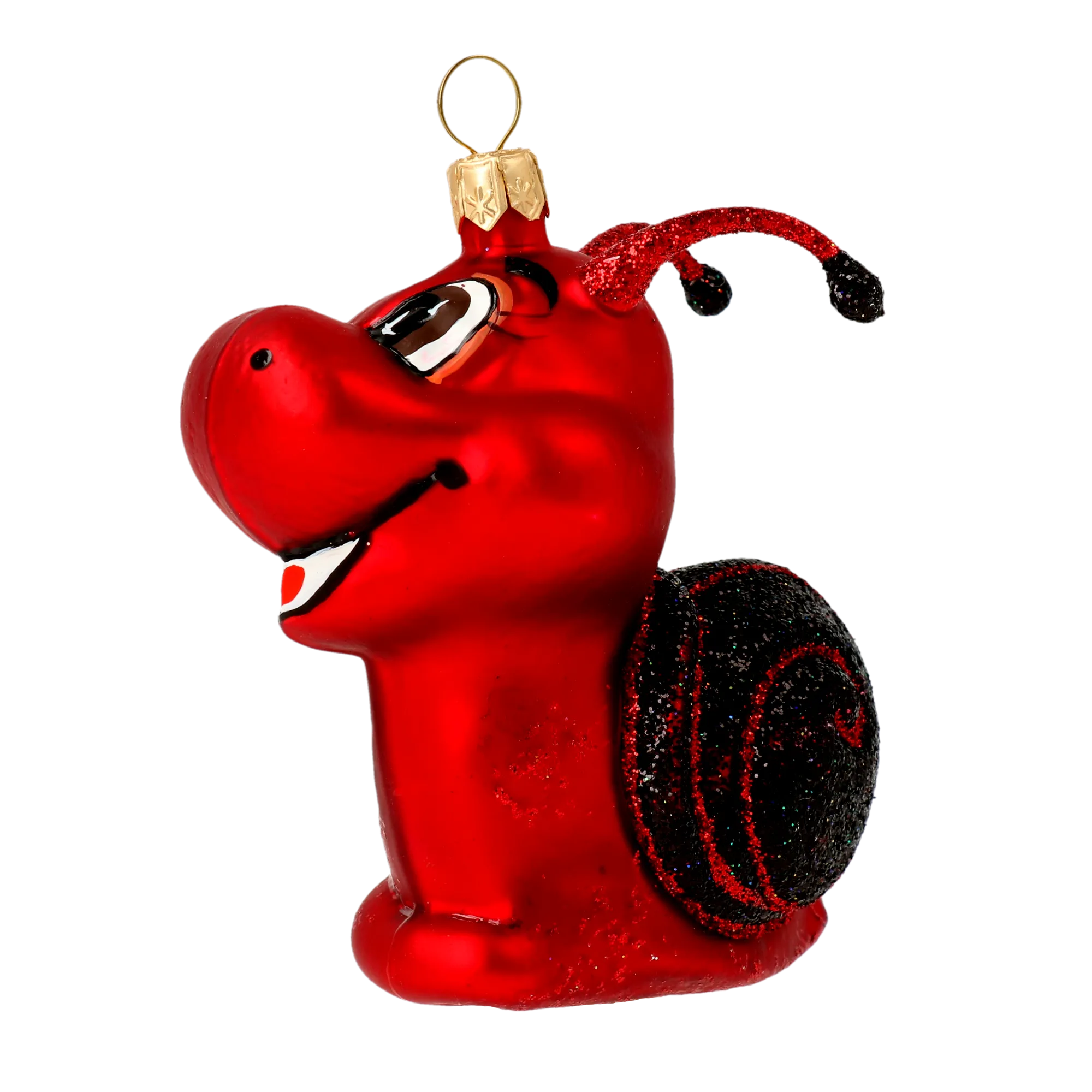Scarlet Red Snail Premium christmas glass ornament 2020-003