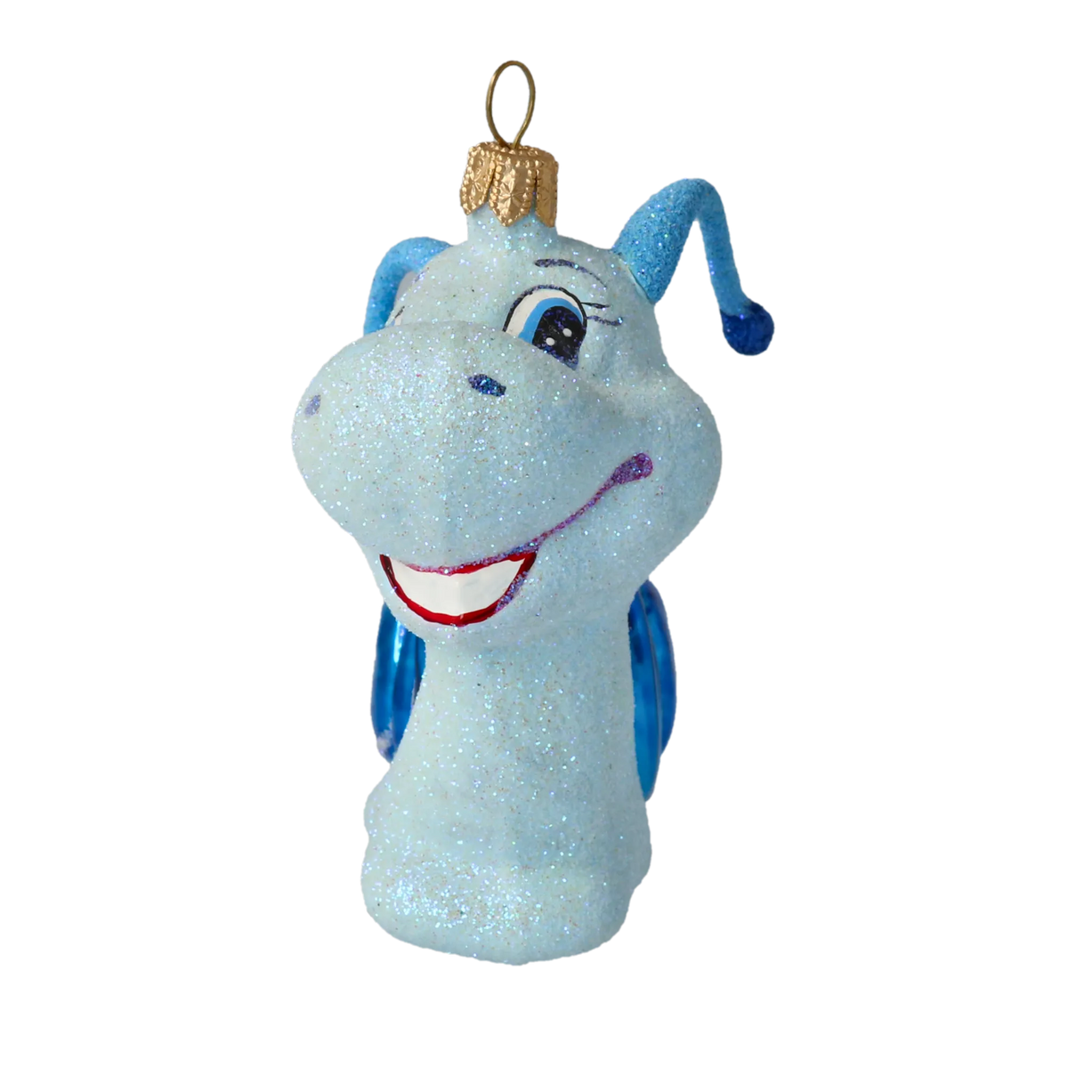 Gentle Cobalt Voyager | Hand-Painted Glass Ornament | Blubom 2020-007
