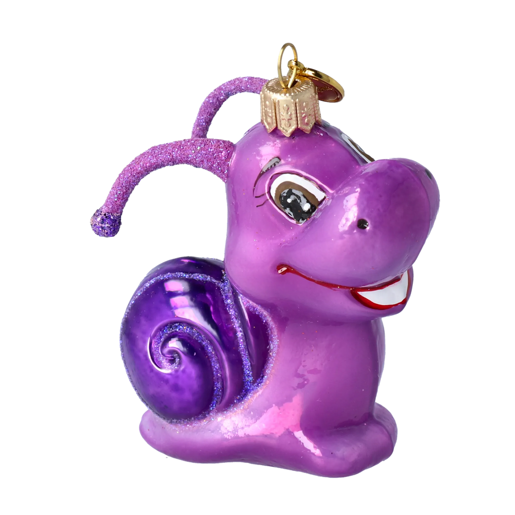 Jovial Amethyst Wanderer | Hand-Painted Glass Ornament | Blubom 2020-008