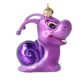 Załaduj obraz do przeglądarki galerii, Amethyst Garden Snail Premium christmas glass ornament 2020-008

