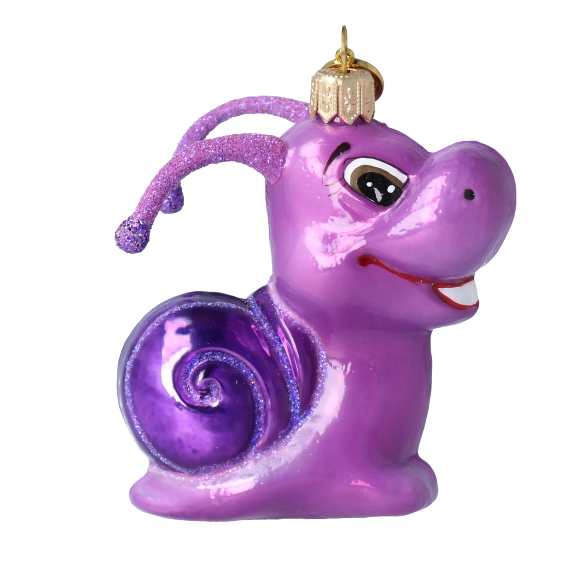 Jovial Amethyst Wanderer | Hand-Painted Glass Ornament | Blubom 2020-008
