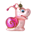Load image into Gallery viewer, Blush Pink Snail Premium christmas glass ornament 2020-009

