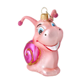 Load image into Gallery viewer, Blush Pink Snail Premium christmas glass ornament 2020-009

