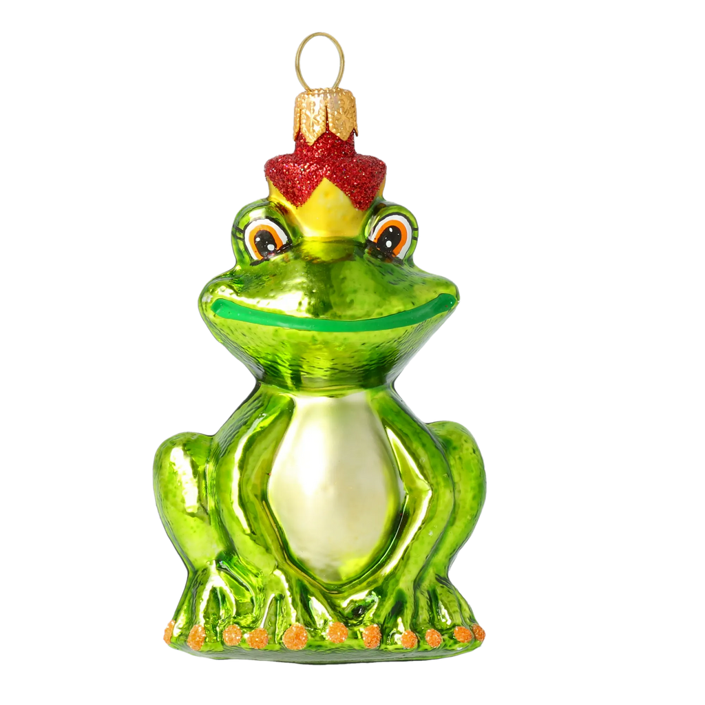Verdant Sovereign | Hand-Painted Glass Ornament | Blubom 2020-010