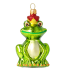 Verdant Sovereign | Hand-Painted Glass Ornament | Blubom 2020-010