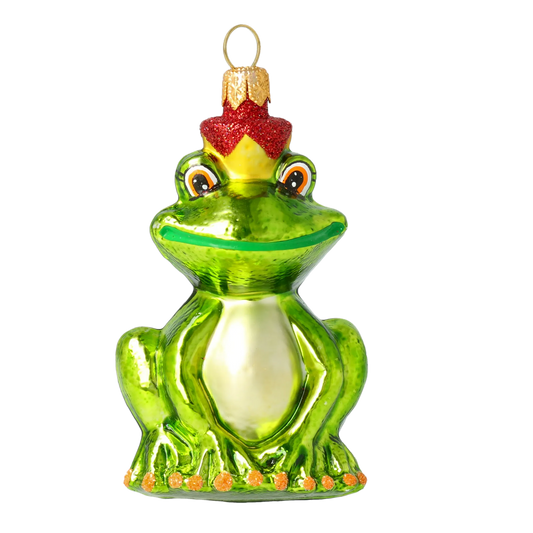 Emerald Frog Prince Premium christmas glass ornament 2020-010