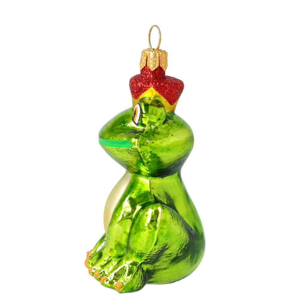 Verdant Sovereign | Hand-Painted Glass Ornament | Blubom 2020-010