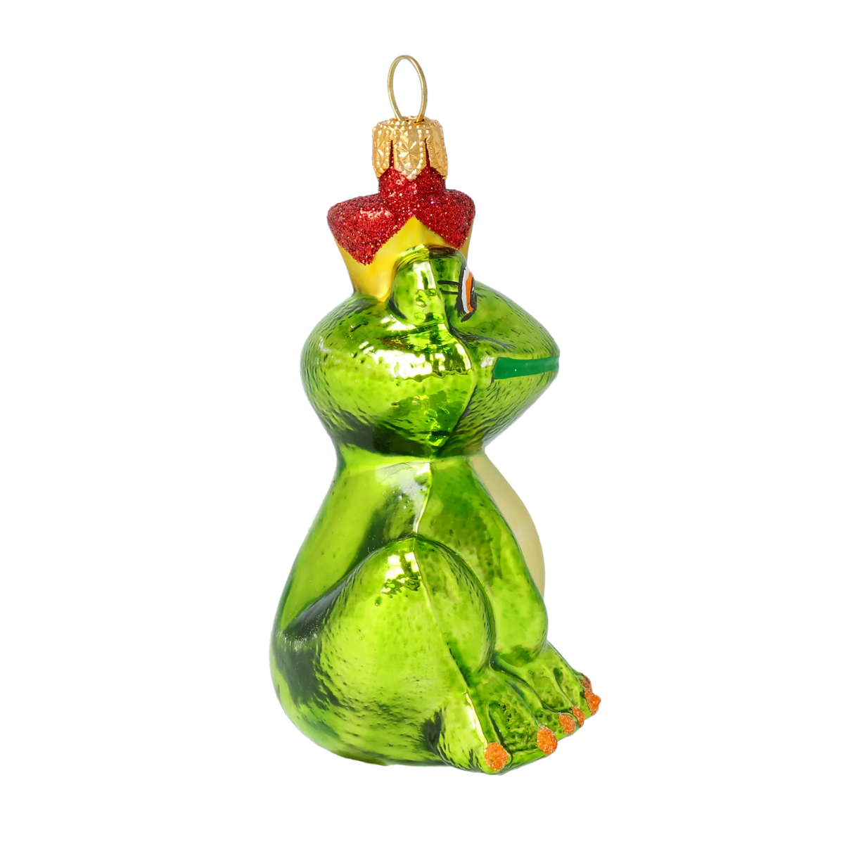 Verdant Sovereign | Hand-Painted Glass Ornament | Blubom 2020-010