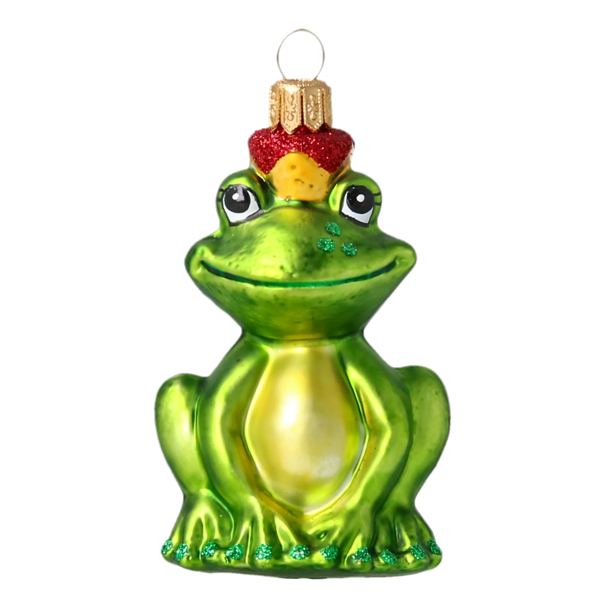 Emerald Frog Prince Premium christmas glass ornament 2020-016