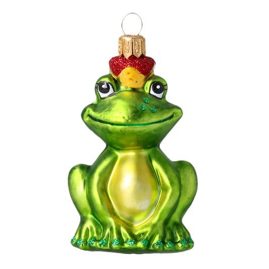 Emerald Frog Prince Premium christmas glass ornament 2020-016