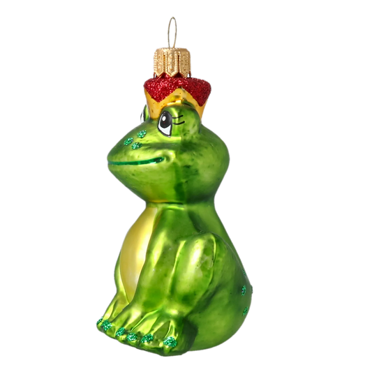 Emerald Frog Prince Premium christmas glass ornament 2020-016