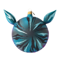Załaduj obraz do przeglądarki galerii, Moon Cat. Handmade Glass Christmas ornament. 2020-017
