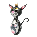 Załaduj obraz do przeglądarki galerii, Cat and Mouse. Handmade Glass Christmas ornament. 2020-018
