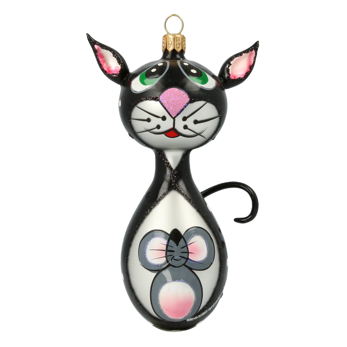 Midnight Secret Keeper | Hand-Painted Glass Ornament | Blubom 2020-019