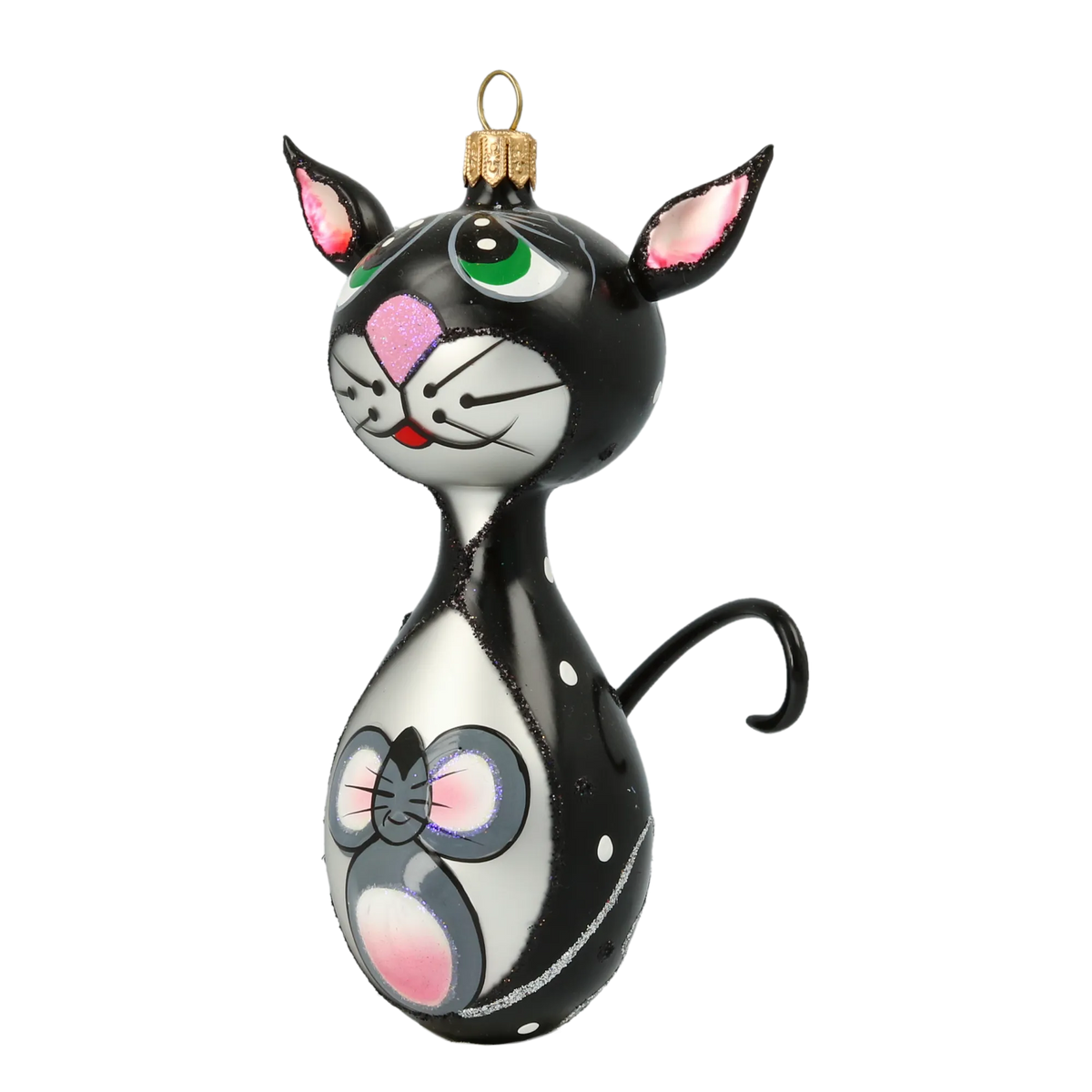 Midnight Secret Keeper | Hand-Painted Glass Ornament | Blubom 2020-019