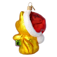 Load image into Gallery viewer, Golden Festive Kitten Premium christmas glass ornament 2020-023
