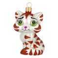 Załaduj obraz do przeglądarki galerii, Kotek tygrysek Szklana Ozdoba Pasiasty kot
