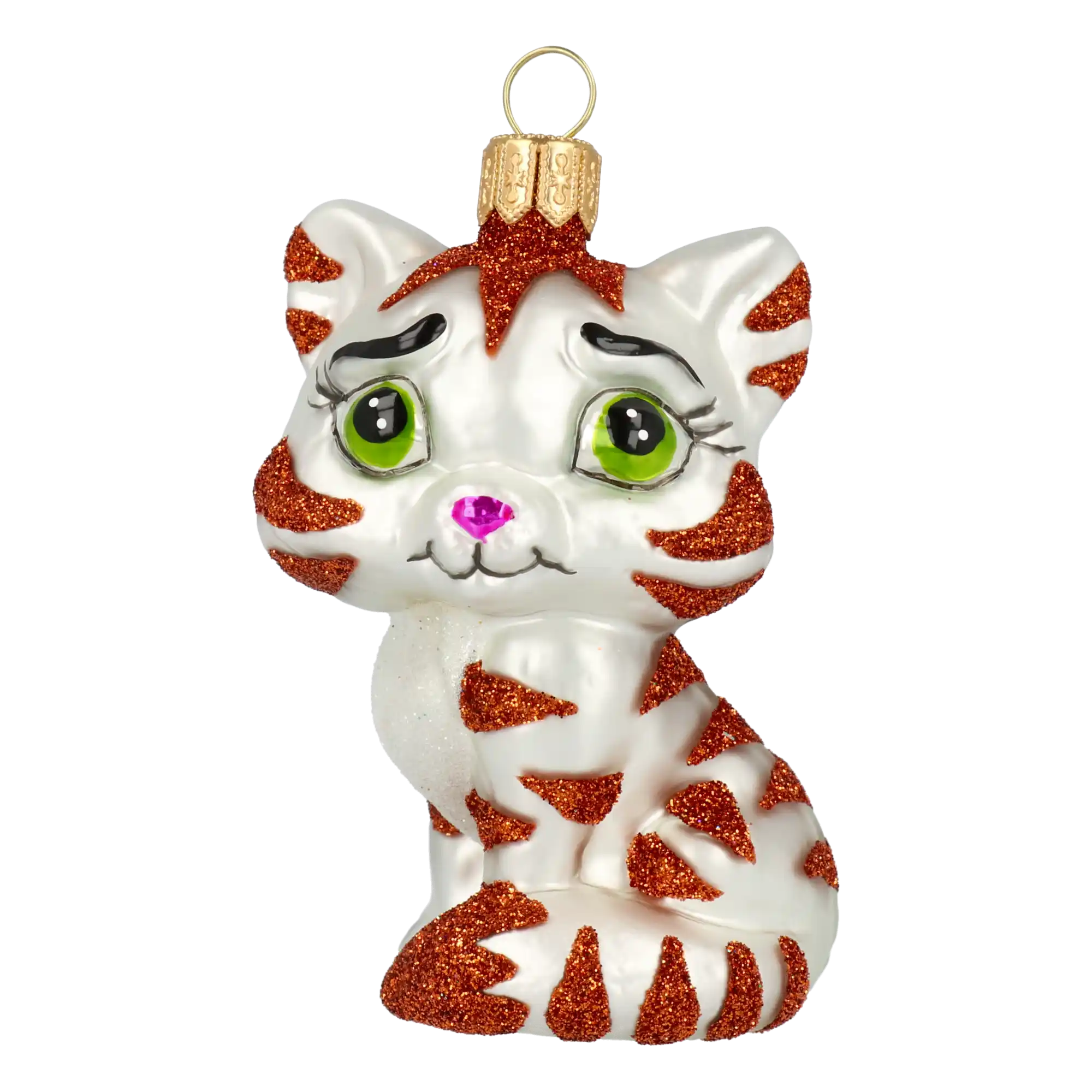 Kotek tygrysek Szklana Ozdoba Pasiasty kot