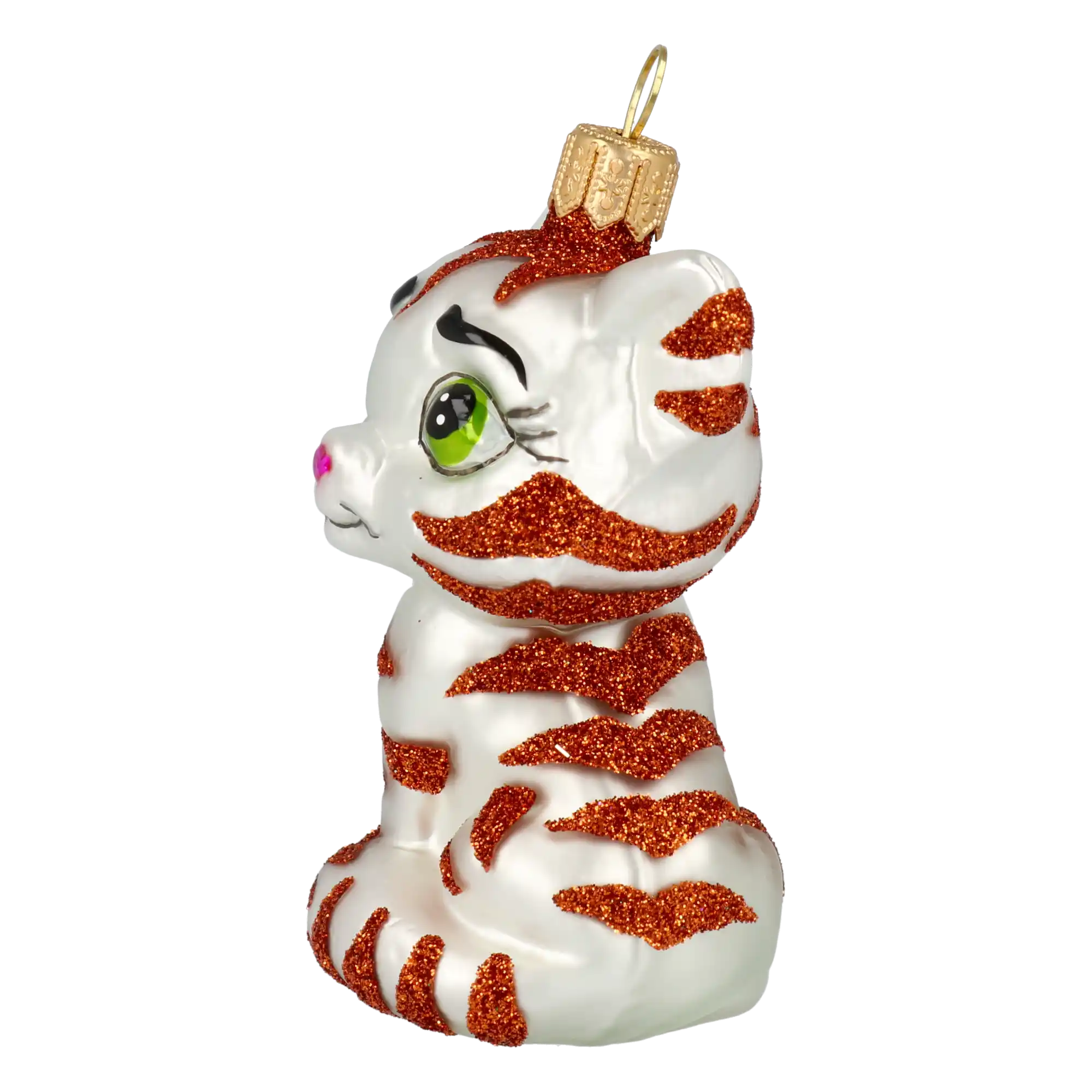 Kotek tygrysek Szklana Ozdoba Pasiasty kot