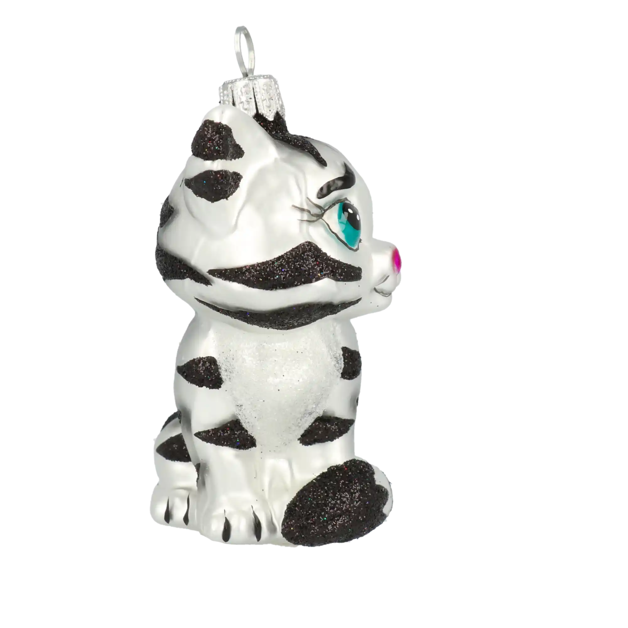 Mały Kotek w łatki Szklana Ozdoba Kot