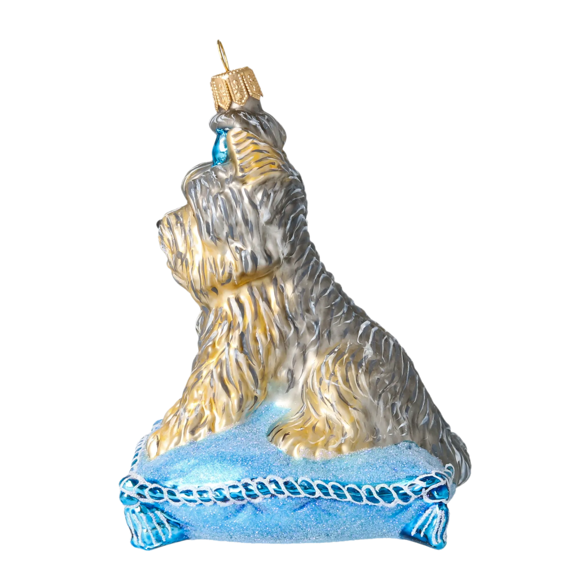 Yorkie Cutie Handmade Glass Christmas ornament Yorkshire Terrier 2020-040
