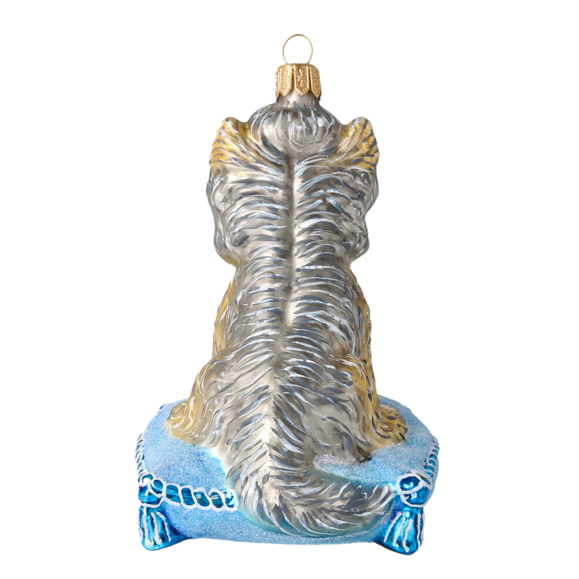 Yorkie Cutie Handmade Glass Christmas ornament Yorkshire Terrier 2020-040