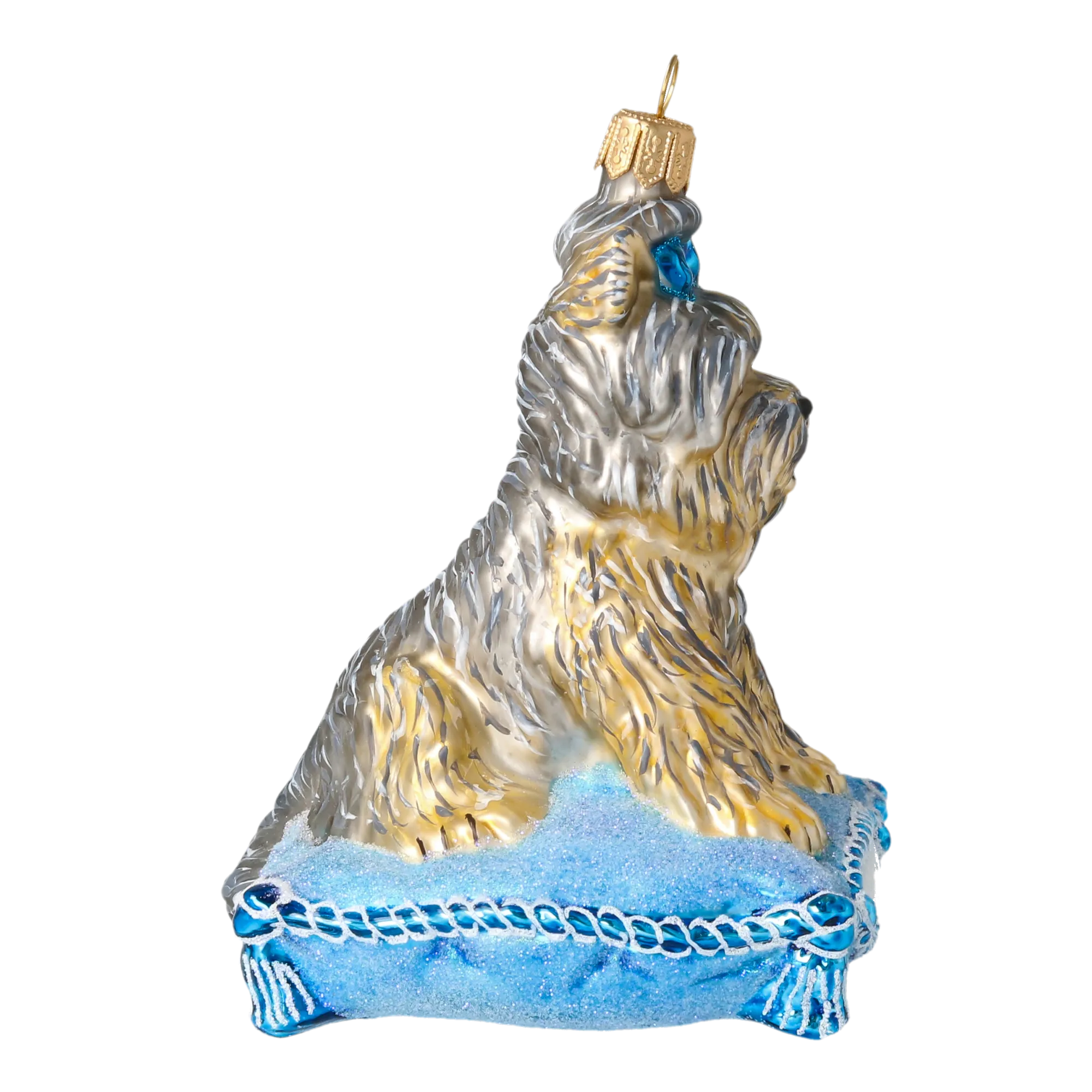 Yorkie Cutie Handmade Glass Christmas ornament Yorkshire Terrier 2020-040