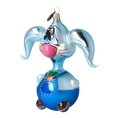 Załaduj obraz do przeglądarki galerii, Joyful Hare. Handmade Glass Christmas ornament. 2020-042
