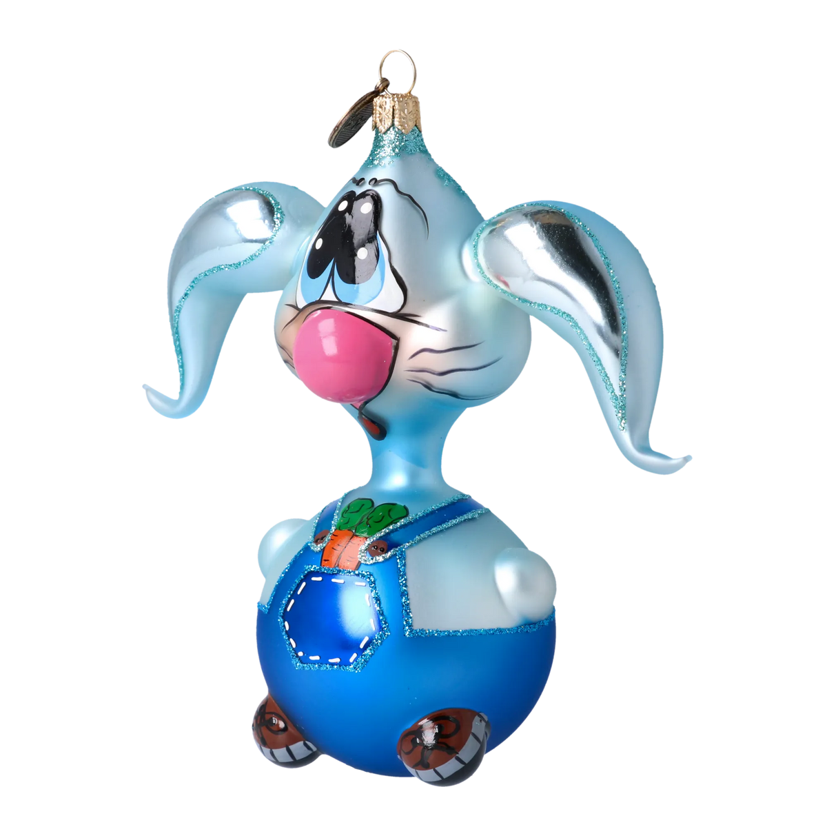 Wide Eyed Forager | Hand-Painted Glass Ornament | Blubom 2020-042