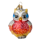Vigilant Scarlet Sentry | Hand-Painted Glass Ornament | Blubom 2020-047