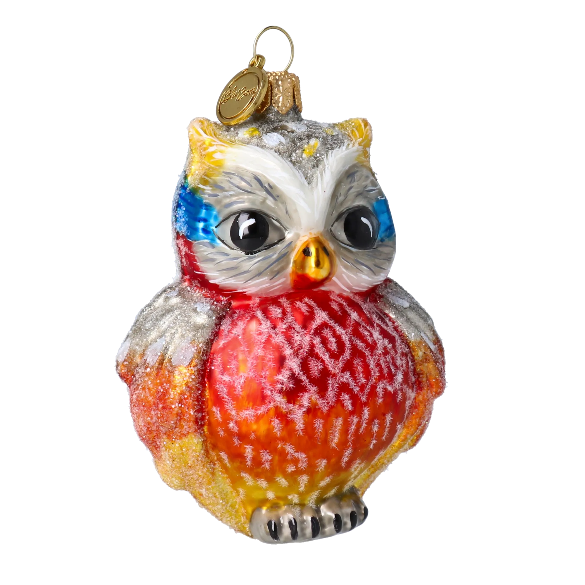 Fairy Owl. Handmade Glass Christmas ornament. 2020-047