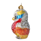 Vigilant Scarlet Sentry | Hand-Painted Glass Ornament | Blubom 2020-047