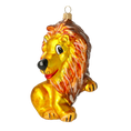 Załaduj obraz do przeglądarki galerii, Golden Amber Lion Premium christmas glass ornament 2020-048
