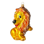 Noble Saffron Lion | Hand-Painted Glass Ornament | Blubom 2020-048