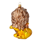 Noble Saffron Lion | Hand-Painted Glass Ornament | Blubom 2020-048