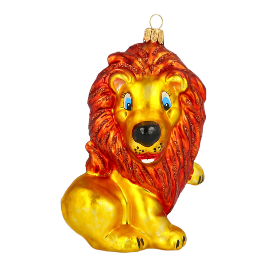 Młody Lew Leon Szklana Ozdoba Król Zwierząt