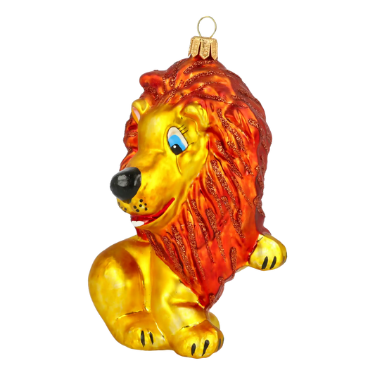 Młody Lew Leon Szklana Ozdoba Król Zwierząt