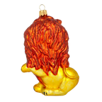 Valiant Amber Lion | Hand-Painted Glass Ornament | Blubom 2020-049