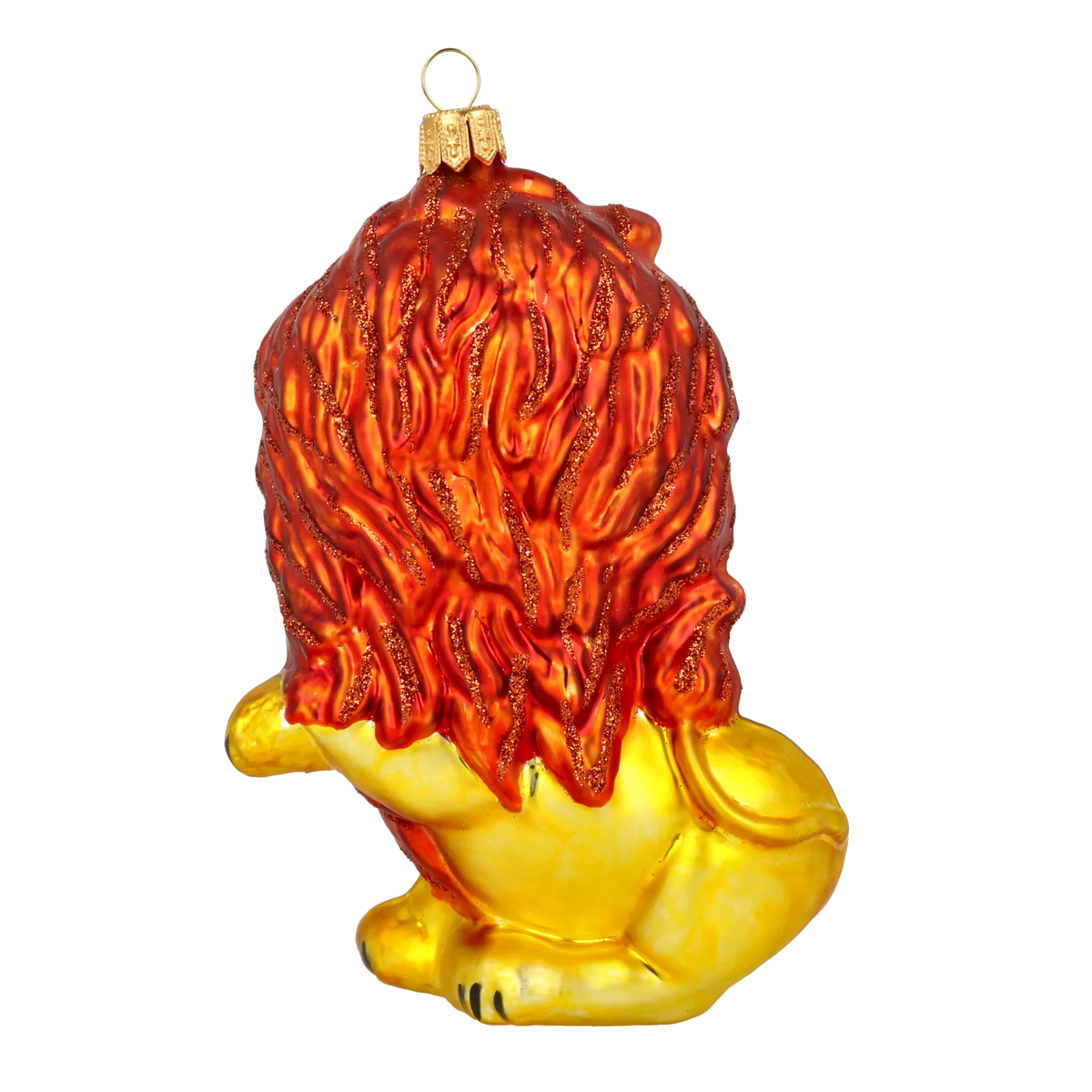 Valiant Amber Lion | Hand-Painted Glass Ornament | Blubom 2020-049