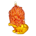 Load image into Gallery viewer, Golden Amber Lion Premium christmas glass ornament 2020-050
