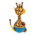 Load image into Gallery viewer, Golden Azure Giraffe Premium christmas glass ornament 2020-053

